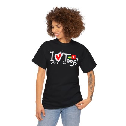 I Love Togo Unisex Heavy Cotton Tee - Image 2