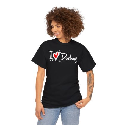 I Love Durban Unisex Heavy Cotton Tee - Image 3