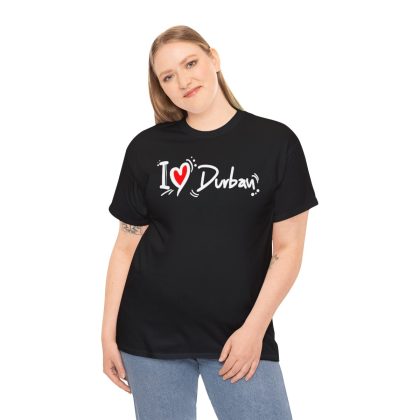 I Love Durban Unisex Heavy Cotton Tee - Image 4