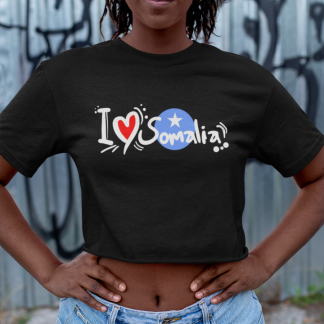 I Love Somalia Champion Women’s Heritage Cropped T-Shirt