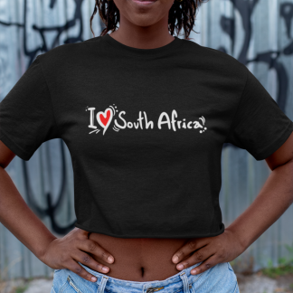 I Love South Africa Champion Women’s Heritage Cropped T-Shirt