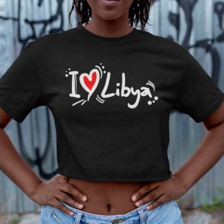 I Love Libya Champion Women’s Heritage Cropped T-Shirt