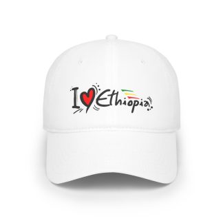 I Love Ethiopia Low Profile Baseball Cap – White, One size