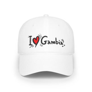 I Love Gambia Low Profile Baseball Cap