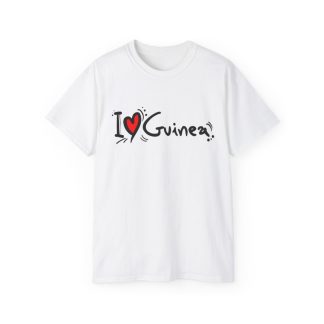 I Love Guinea Unisex Ultra Cotton Tee – White, 3XL