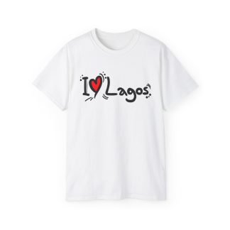 I Love Lagos Unisex Ultra Cotton Tee – White, XL