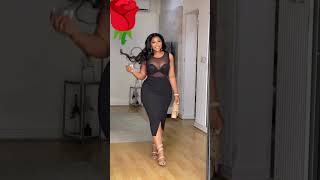 4k HD African American girl dressed stunning look  Most beautiful influencer 2024