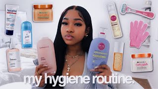 MY HYGIENE ROUTINE 🛀🏾 | *how to smell good 24/7* skin, hair, + dental care...