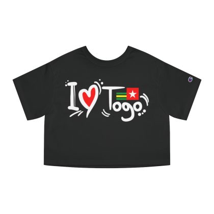 I Love Togo Champion Women's Heritage Cropped T-Shirt - Image 2