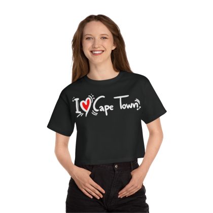 I Love Cape Town Champion Women's Heritage Cropped T-Shirt - Image 3