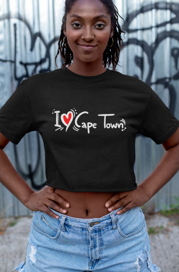 I Love Cape Town Champion Women's Heritage Cropped T-Shirt