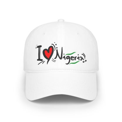 I Love Nigeria Low Profile Baseball Cap