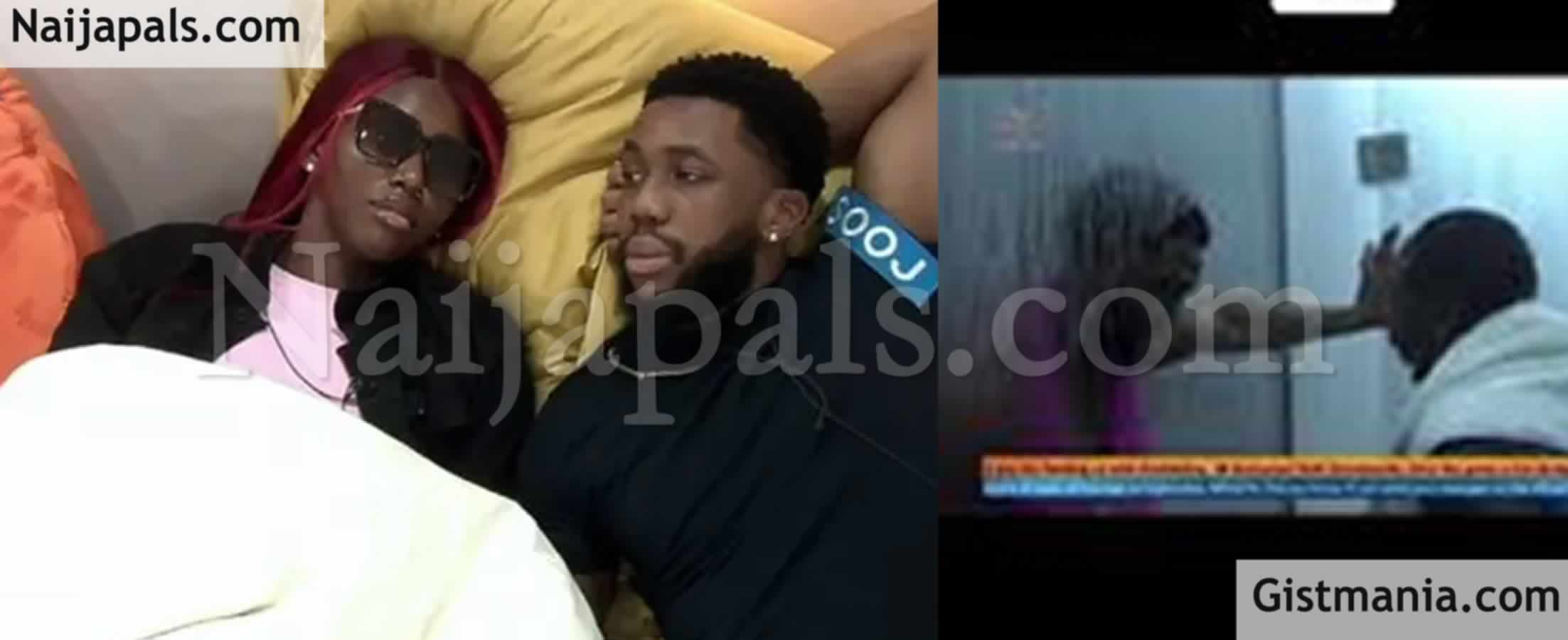 BBNaija S9: Video of Sooj, Nelly Sharing Some Intimate Moment in Bathroom