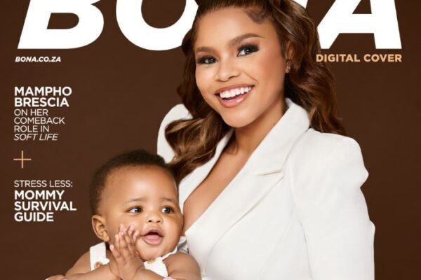 Khanya Mkangisa unveils her son’s face on Bona Magazine